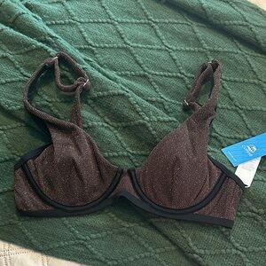 Espresso Bikini Top by Cupshe with Underwire NWT